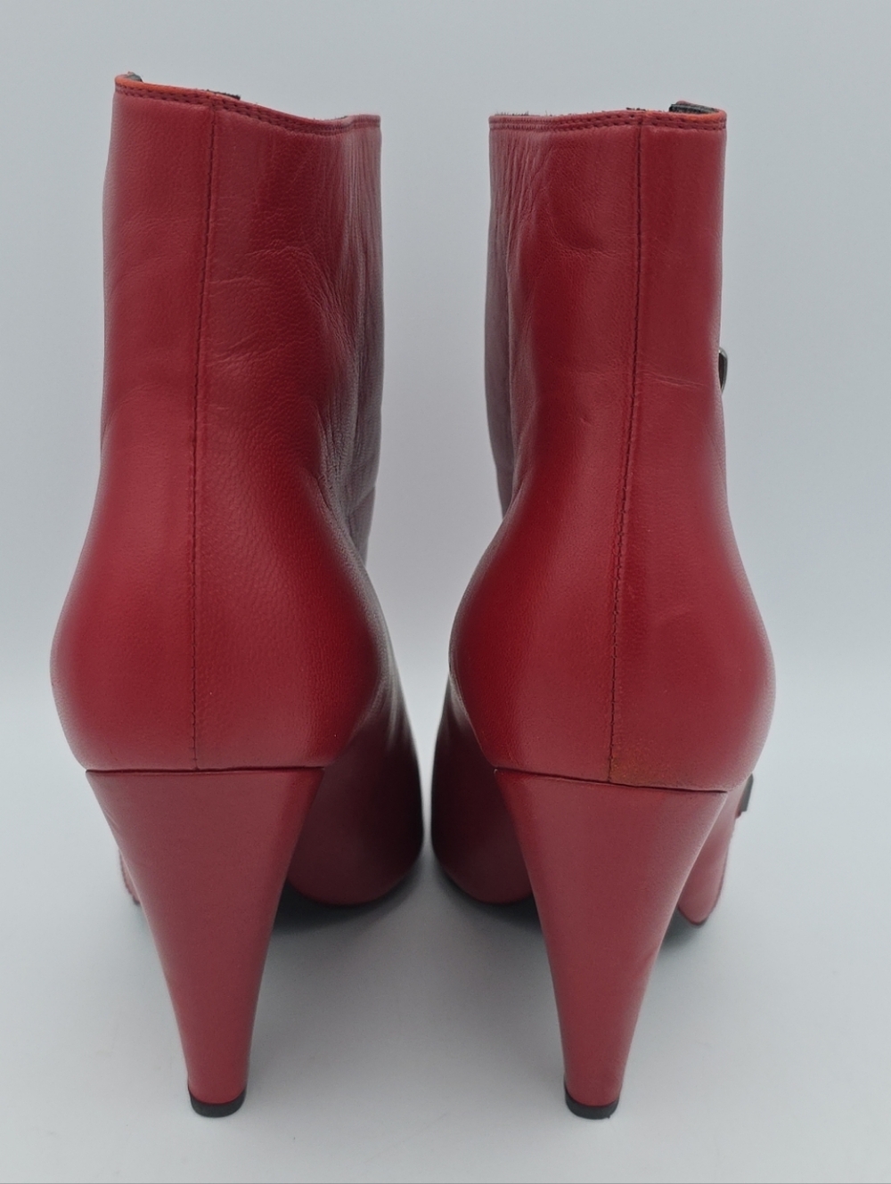 YSL Saint Laurent Niki Point Toe French Burgundy Booties Boots Sz 36.5 - Picture 5 of 11